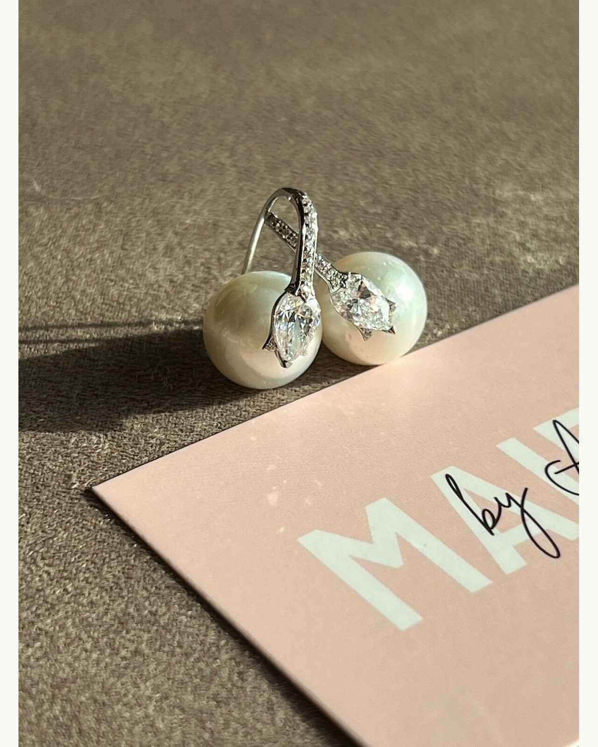 Pearl and Diamond Drop Earrings